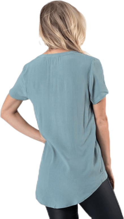 Molly Ss V-Neck Green - Bild 6