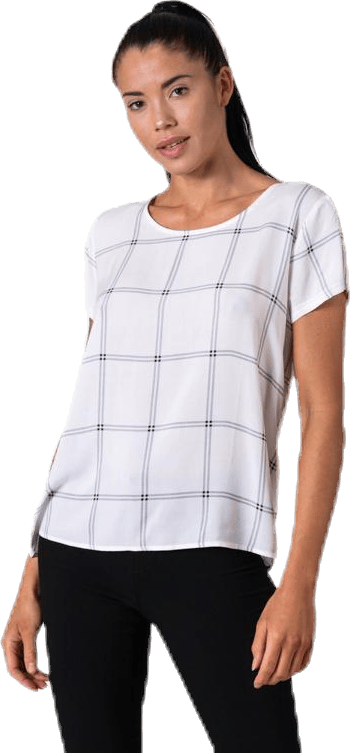 First One Ss Aop Top White, Female, Klær, T skjorte, Hvit, 36