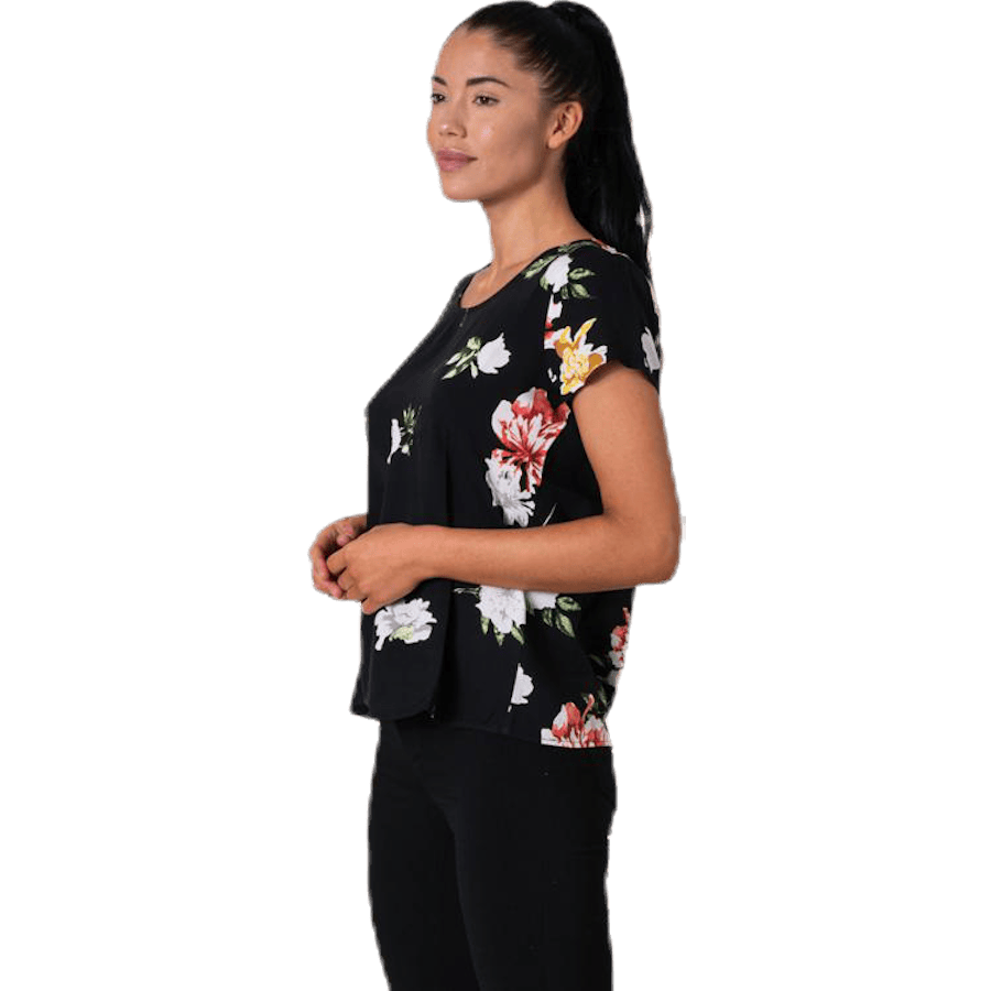 First One Ss Aop Top Black - Bild 2