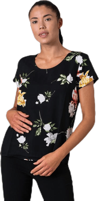 First One Ss Aop Top Black - Bild 4