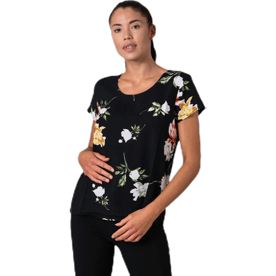 First One Ss Aop Top Black - Bild 4