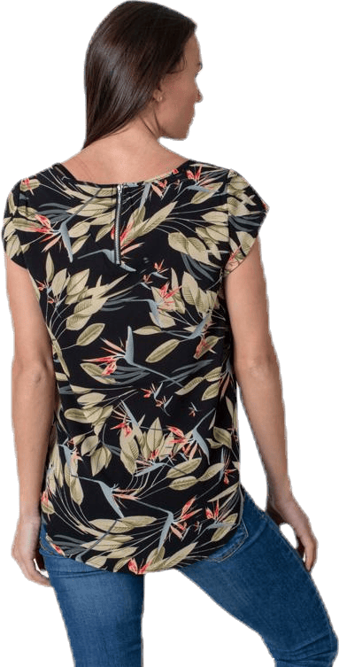 Vic Ss Aop Top Wvn Black - Bild 2