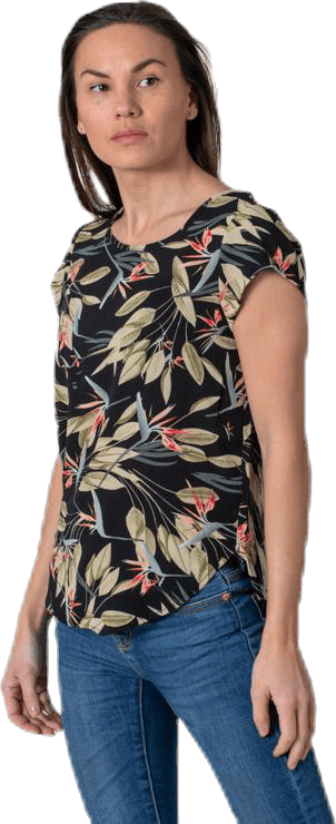 Vic Ss Aop Top Wvn Black - Bild 3