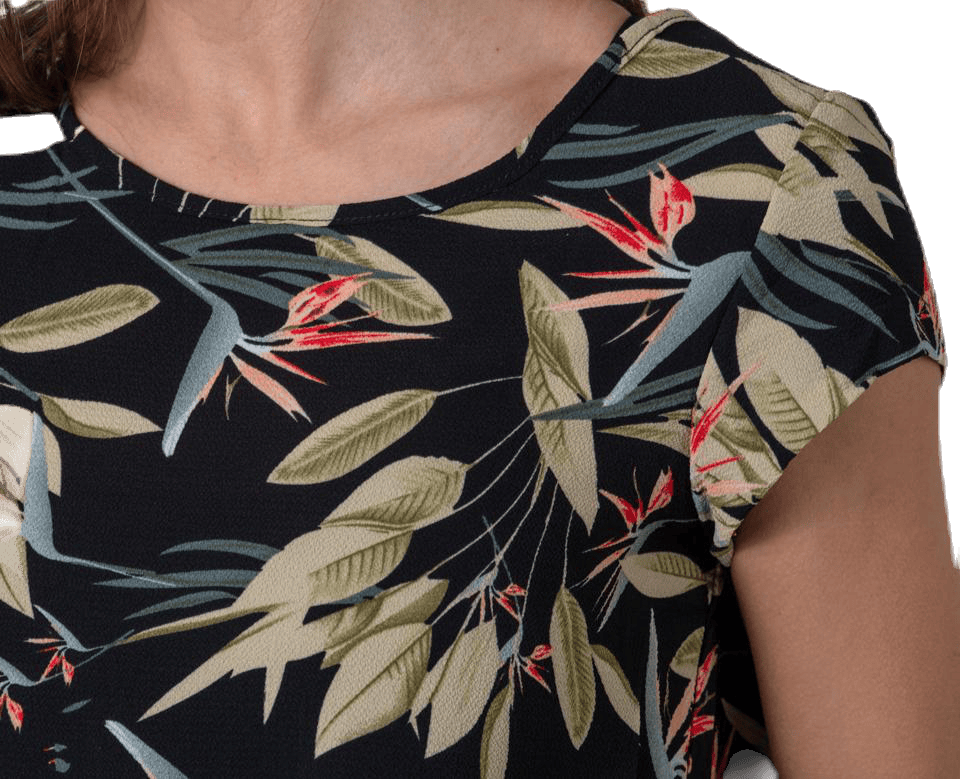 Vic Ss Aop Top Wvn Black - Bild 4