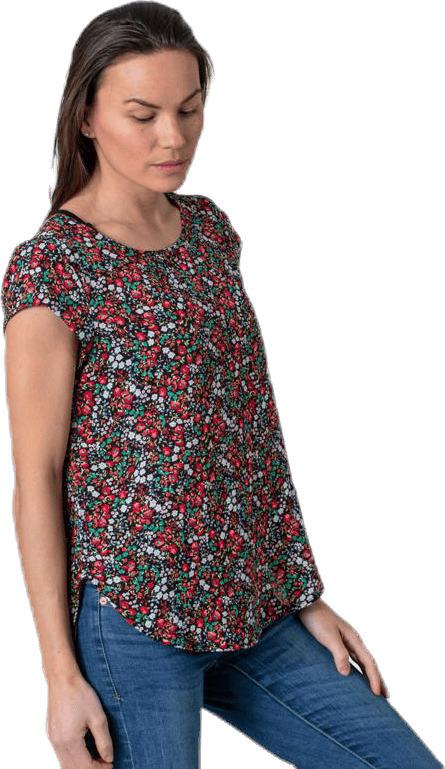 Vic Ss Aop Top Wvn Black - Bild 2