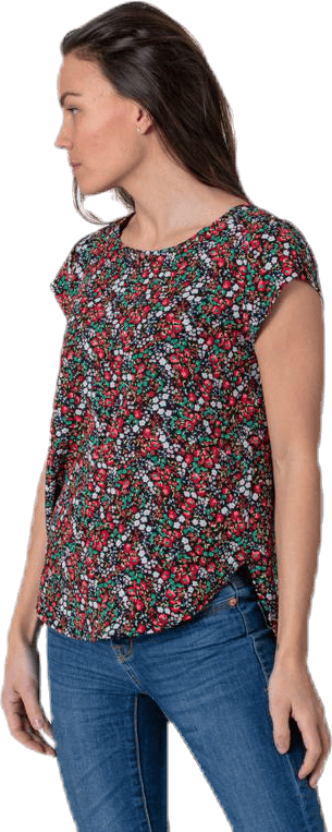 Vic Ss Aop Top Wvn Black - Bild 4