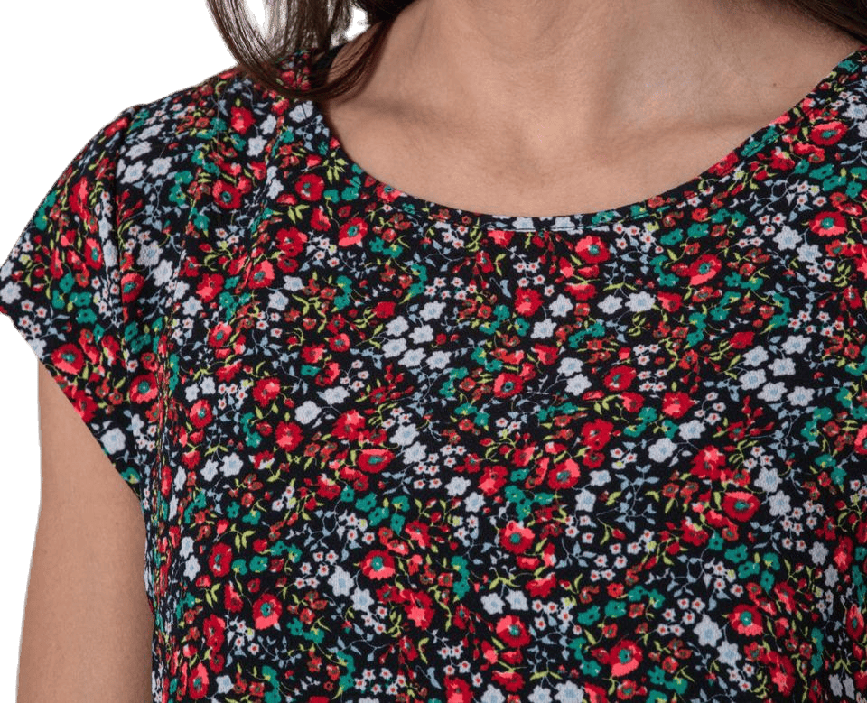 Vic Ss Aop Top Wvn Black - Bild 5