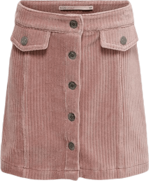 Ketty Cord Button Skirt Pink
