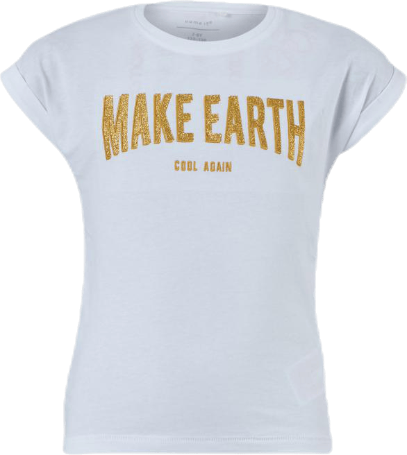 Kecia Ss Top Box White, Unisex, Apparels, T-shirt, White, 134/140