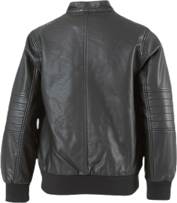 Mike Faux Leather Jacket Black - Bild 3