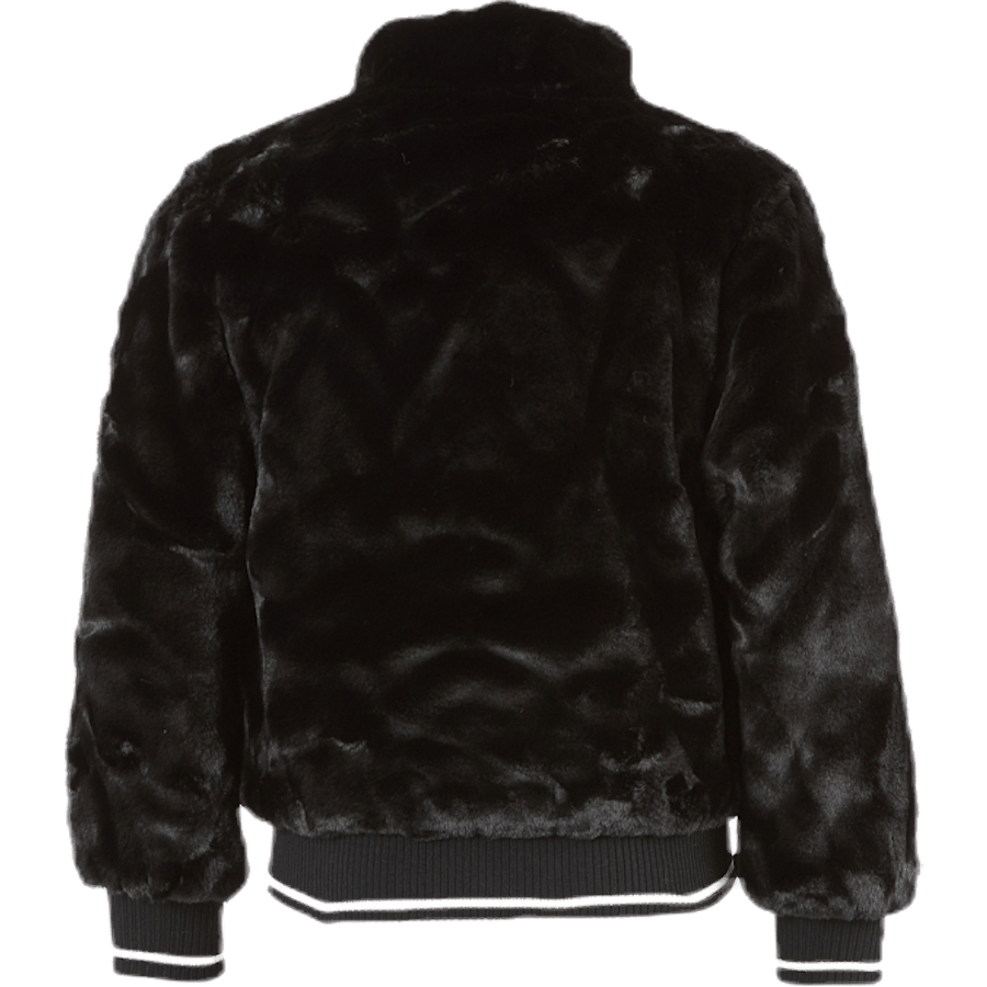Manette Faux Fur Bomber Jacket Black - Bild 3