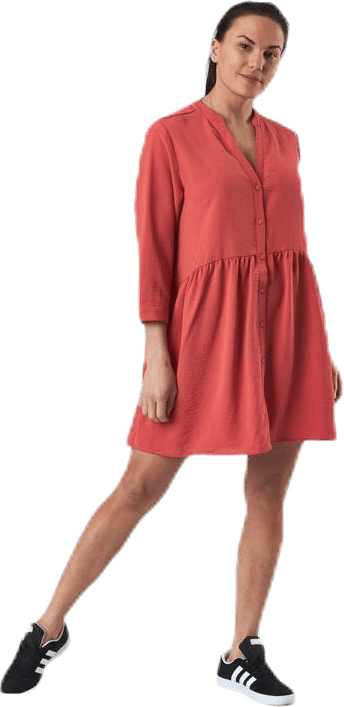 Mette 3/4 Tunic Wvn Red, Female, Kleding, rokken & jurken, Rood, 34
