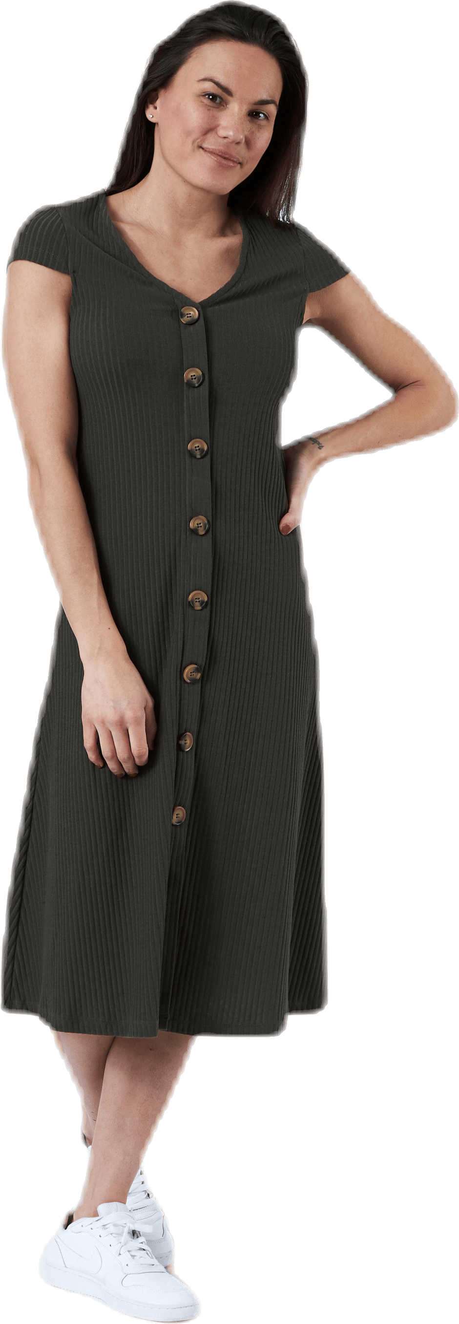 Nella S/S Dress Jrs Green