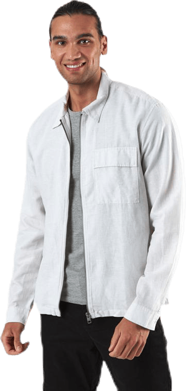 Life Linen Shirt Ls One Pocket White