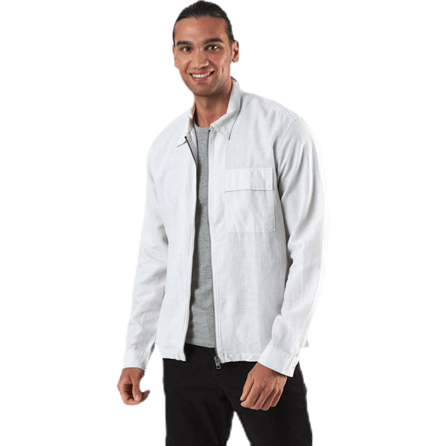 Life Linen Shirt Ls One Pocket White