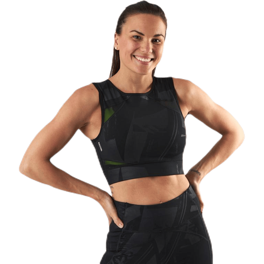 Mado Aop Cropped Training Top Black