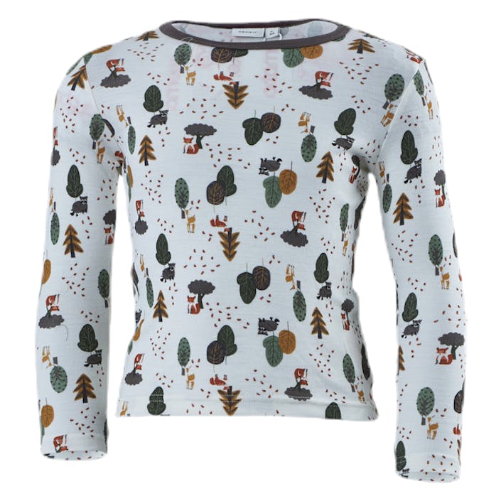 Willit Wool Ls Top White, Unisex, Apparels, base layers, White, 98