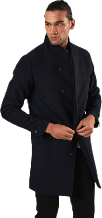 Collum Wool Coat Blue
