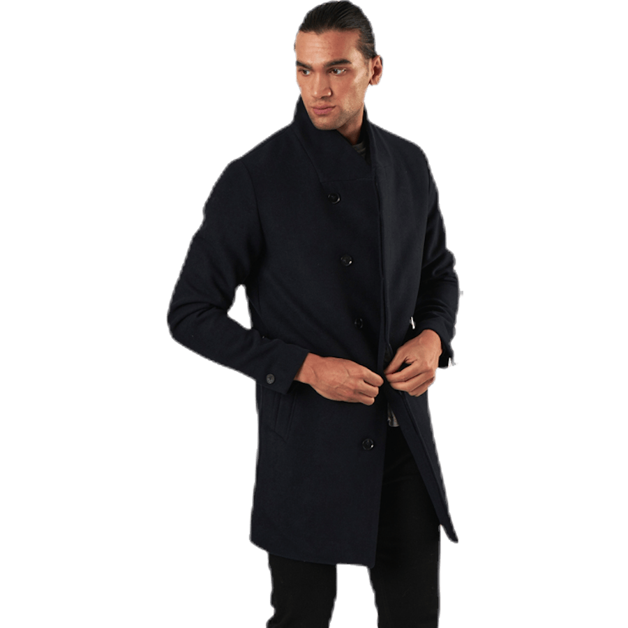Collum Wool Coat Blue