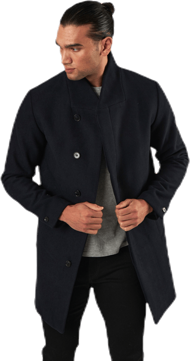 Collum Wool Coat Blue - Bild 3