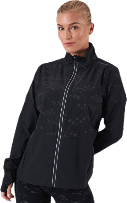 Wilma Reflective 4-Way Stretch Jacket Black, Female, Apparels, jackets, Running, Black, 42