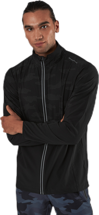 Doflan Reflective 4-Way Stretch Jacket Black, Male, Apparels, jackets, Running, Black, XXL