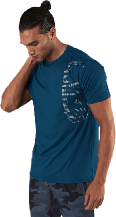 Edel S/S Tee Blue, Male, Apparels, T-shirt, Workout, Blue, XXL