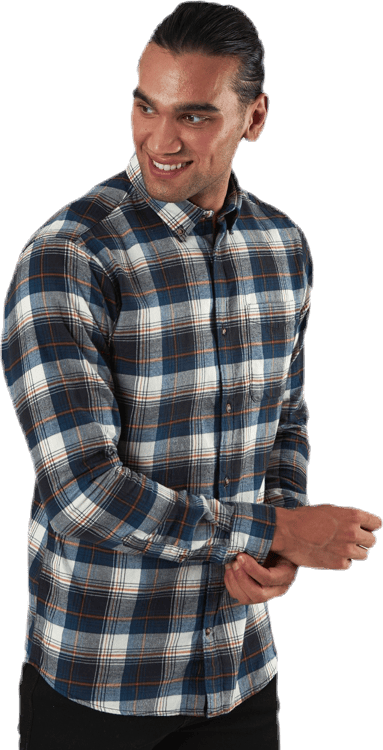 Classic Check Shirt L/S White, Male, Apparels, Shirts, White, XL