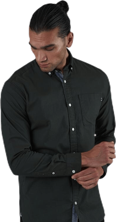 Classic Soft Oxford Shirt L/S Black - Bild 3