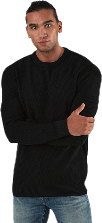 Aaron Knit Crew Neck Black