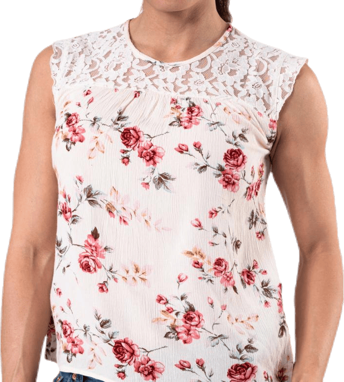 Karmen S/L Top Aop Wvn Beige - Bild 4