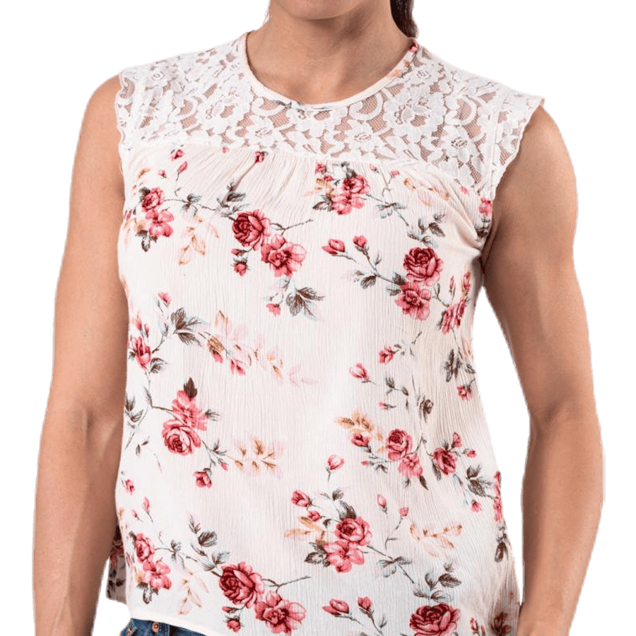 Karmen S/L Top Aop Wvn Beige - Bild 4