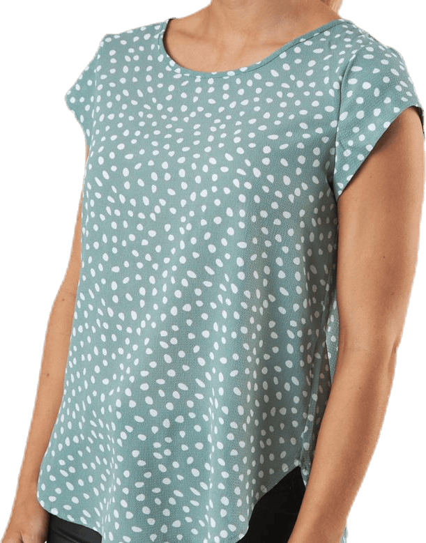 Vic Ss Aop Top Wvn Green - Bild 3