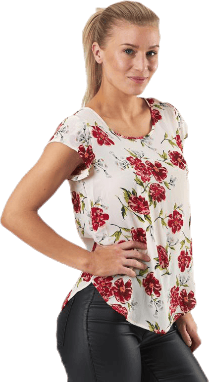 Vic Ss Aop Top Wvn Pink - Bild 3