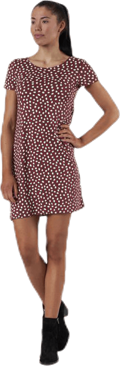 Bera Back Lace Up S/S Dress Red, Female, Kleding, rokken & jurken, Rood, L