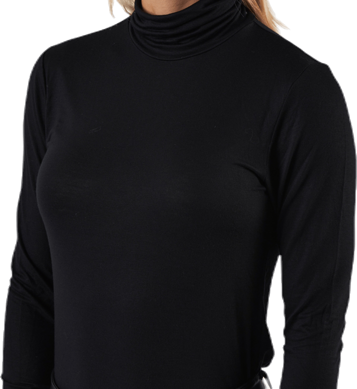 Lela Life L/S Rollneck Top Jrs Black - Bild 4