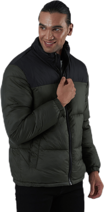 Drew Puffer Collar Green, Male, Kleding, jassen, Groen, L