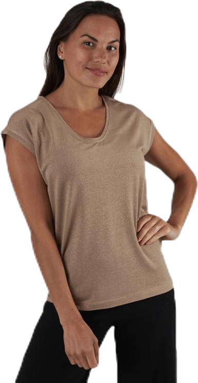 Billo Tee Lurex Stripes Beige