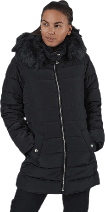 Camilla Quilted Coat Cc Otw Black, Female, Odevy, bundy, Čierna, L