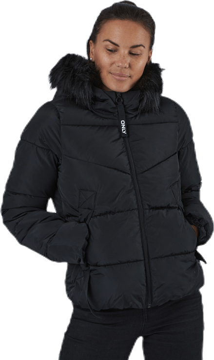 only womens monica long puffer coat black