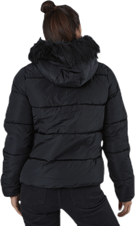 monica long puffer coat cc otw black