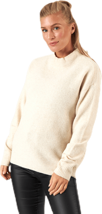 Skyla Ls O-Neck Wool Knit Grey