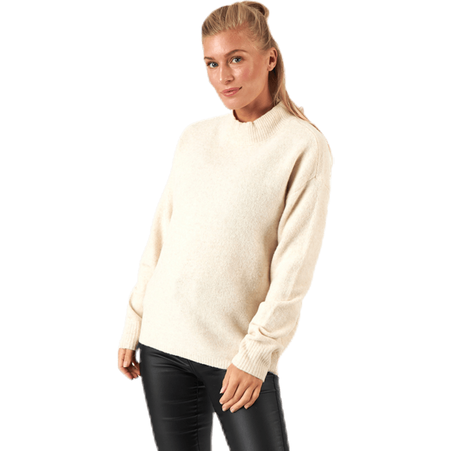 Skyla Ls O-Neck Wool Knit Grey