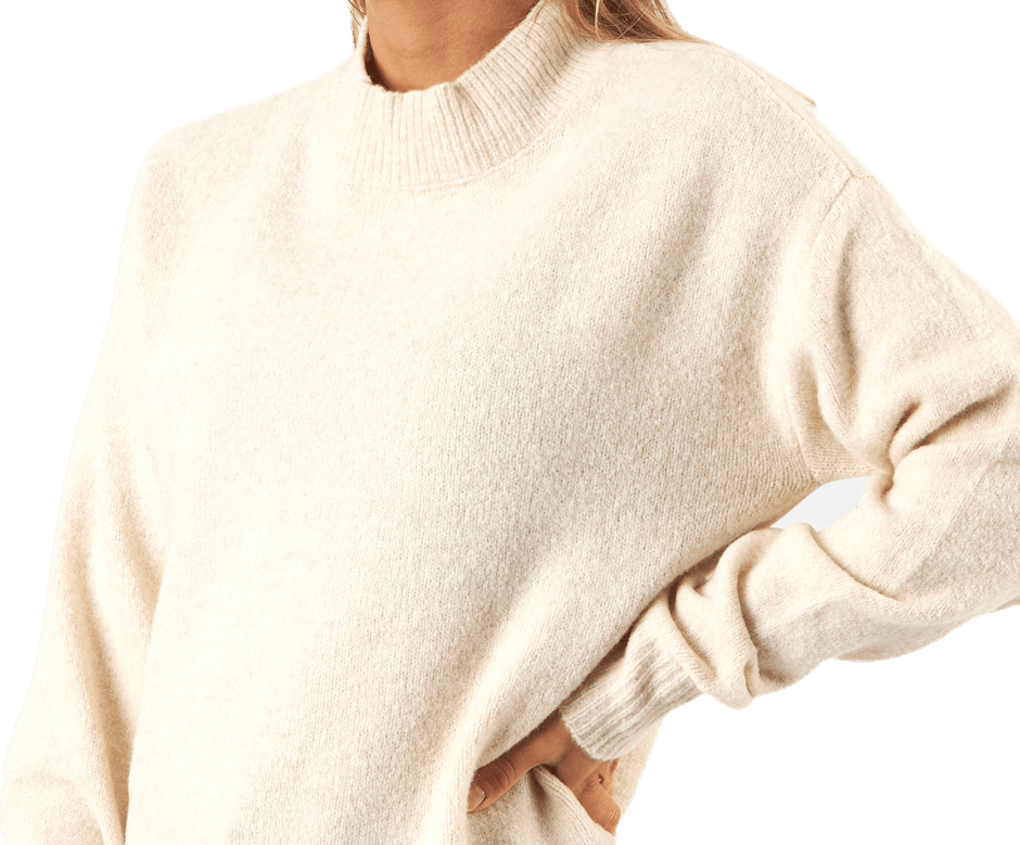 Skyla Ls O-Neck Wool Knit Grey - Bild 3