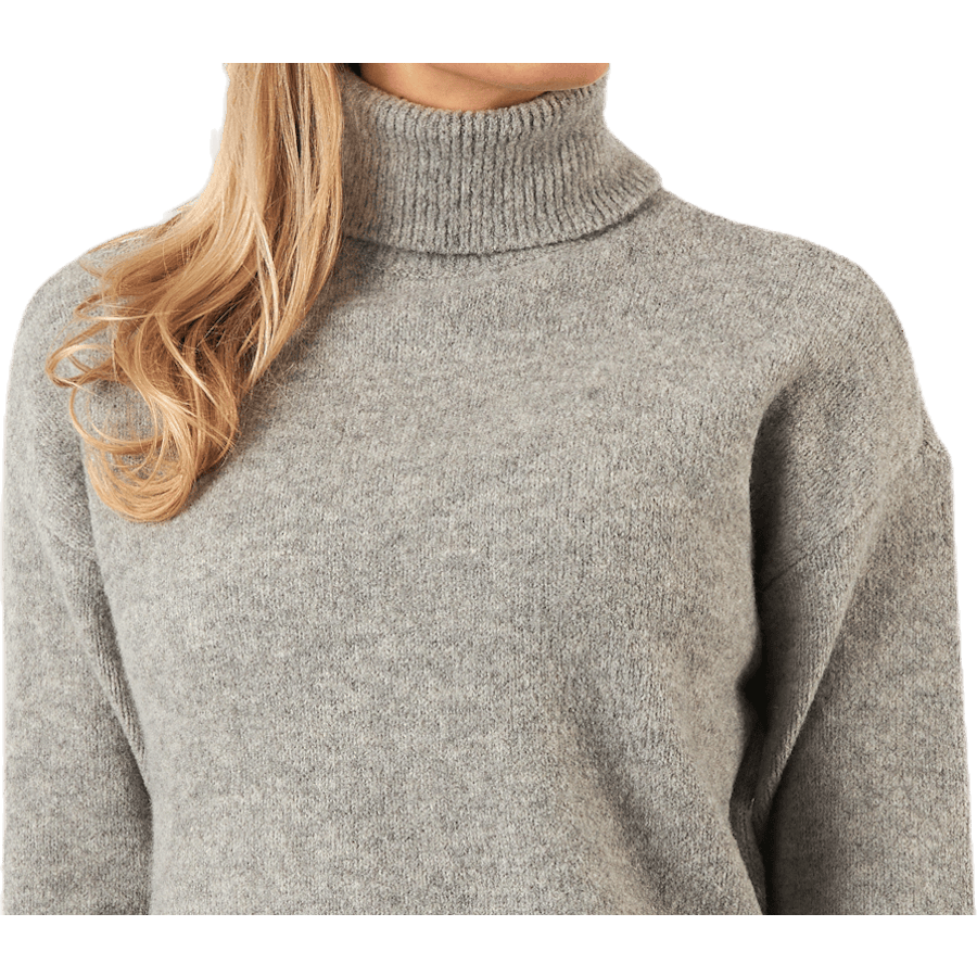 Skyla Ls Roll Neck Wool Knit Grey - Bild 3