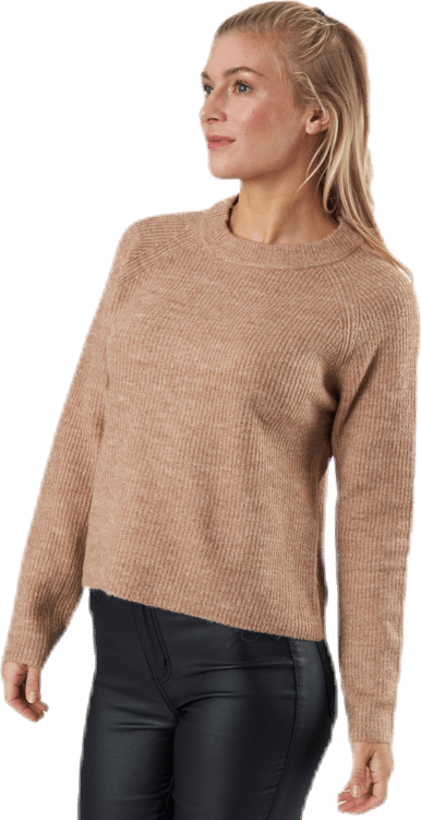 Ellen Ls O-Neck Knit Beige - Bild 2
