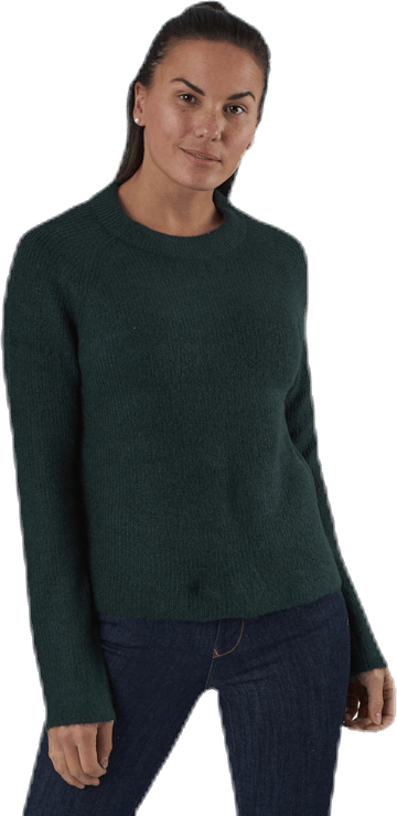 Ellen Ls O-Neck Knit Green, Female, Odevy, Košele, Čierna, M