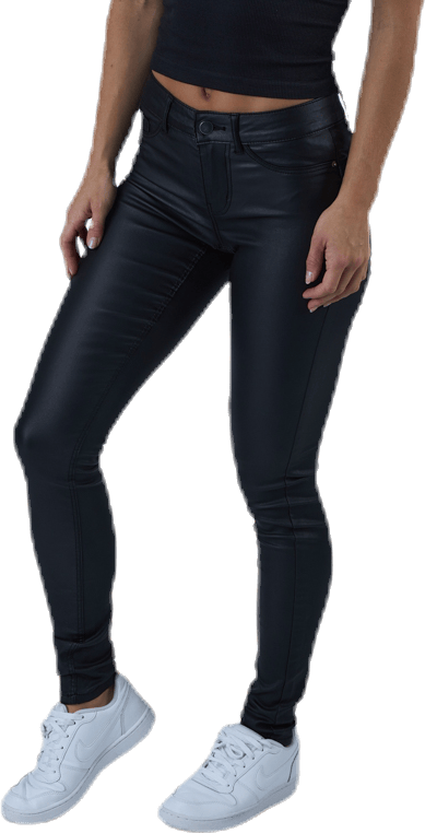 Shape-Up Paro Skn Mw Coated Black, Female, Vaatteet, Housut, Musta, S