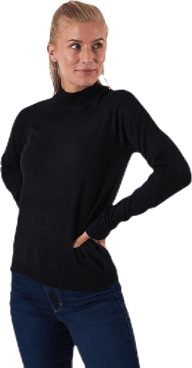 Esera Ls High Neck Knit Black