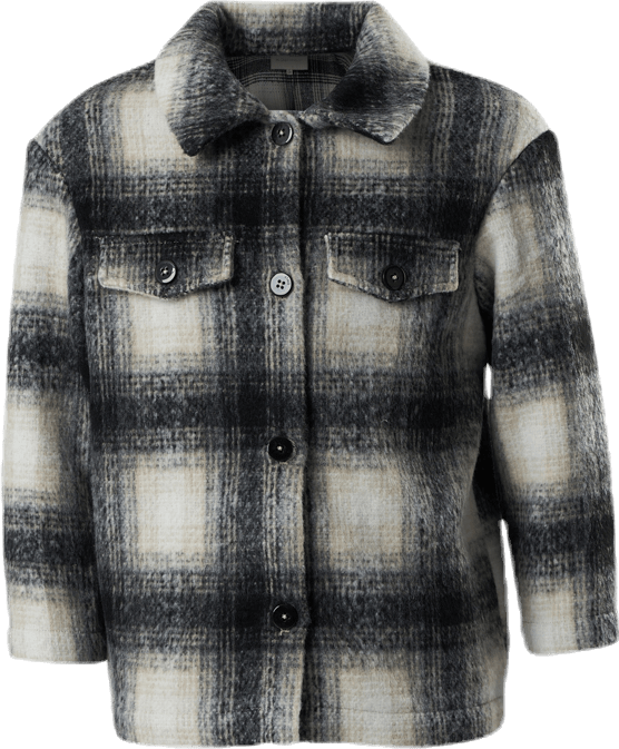 Sarah L/S Shacket Jacket Grey